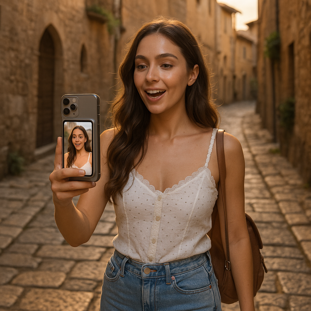 Gisotu T1 Magnetic Selfie Screen Monitor 4" 1800mAh - lifestyle 5
