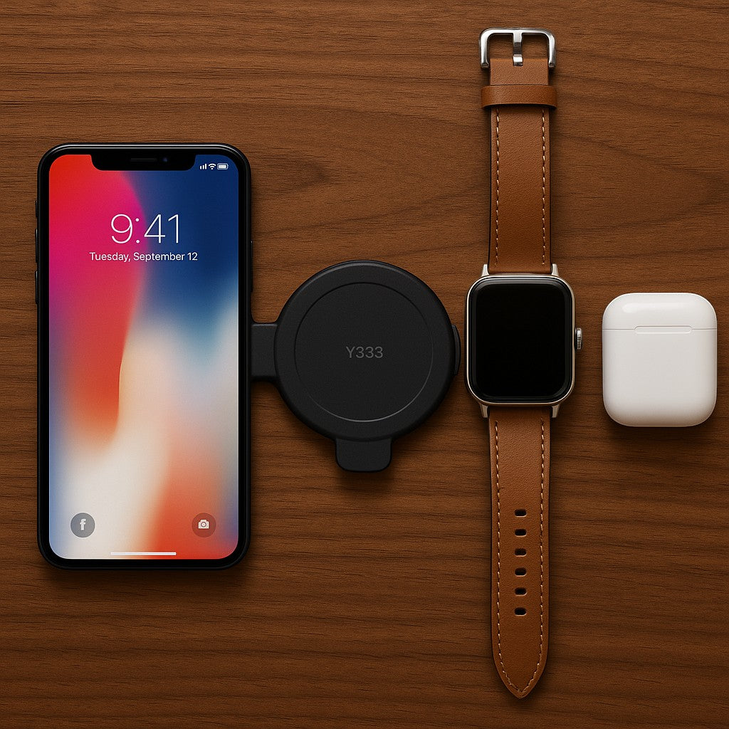 3-in-1 Magnetic Wireless Charger Y333 MFi for iPhone Watch AirPods - lifestyle 4