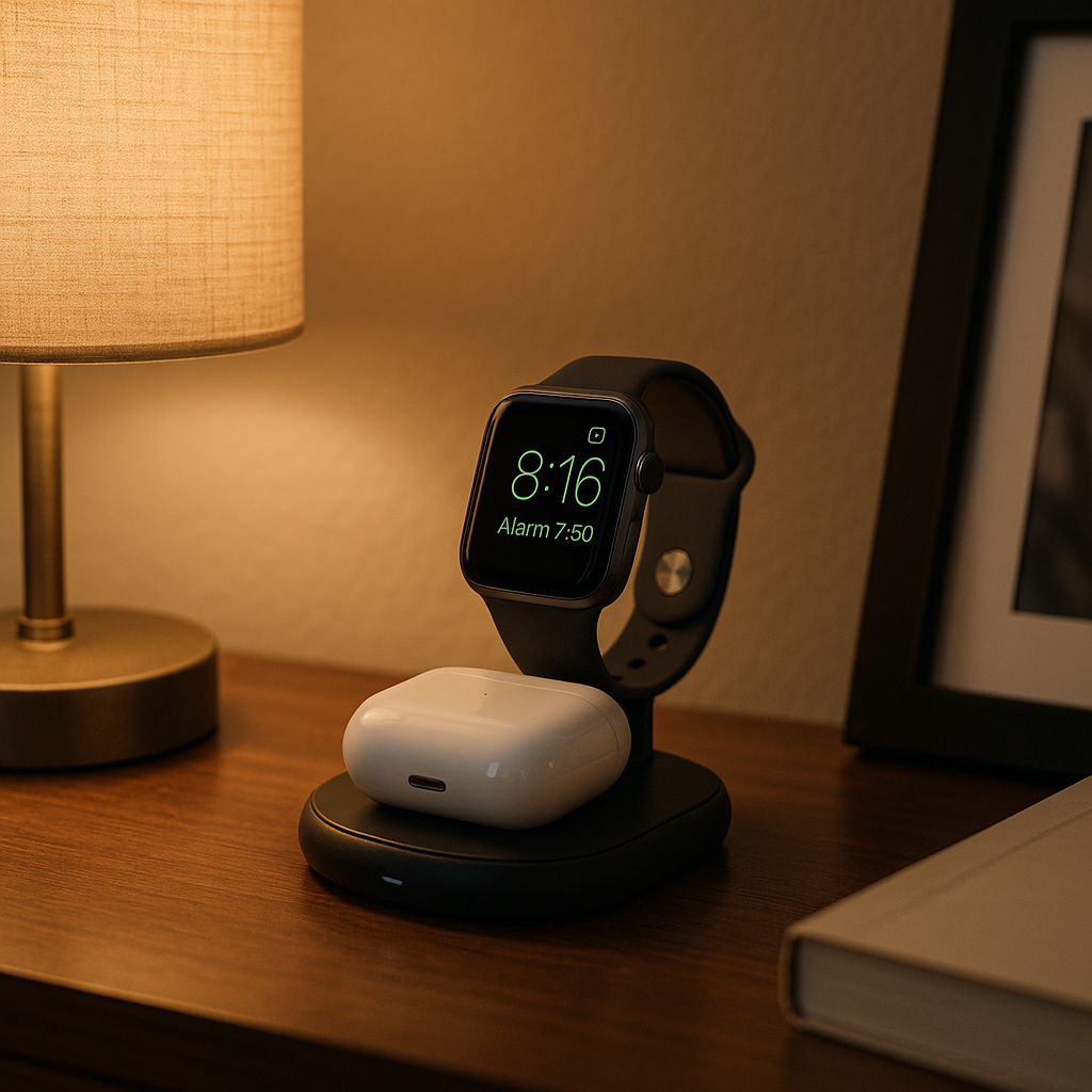2-in-1 Portable Wireless Charger AirPods Apple Watch Pocket - lifestyle 1