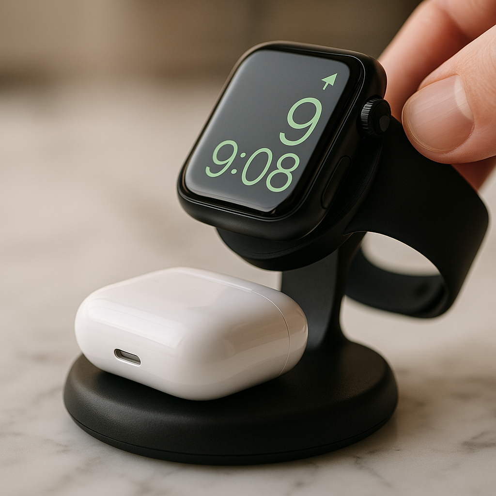 2-in-1 Portable Wireless Charger AirPods Apple Watch Pocket - lifestyle 2