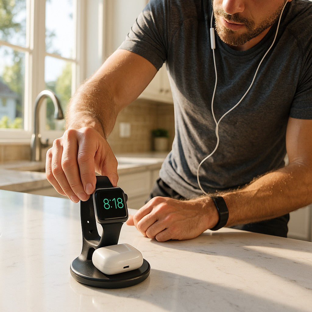 2-in-1 Portable Wireless Charger Apple Watch AirPods Pocket - lifestyle 3