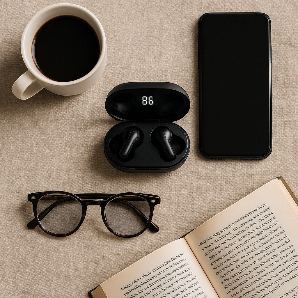Wireless Earbuds Hearing Aid Mode Digital Power Display