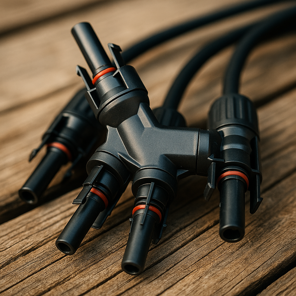 Solar Panel 4-Way Y-Splitter MC4 Cable Connector