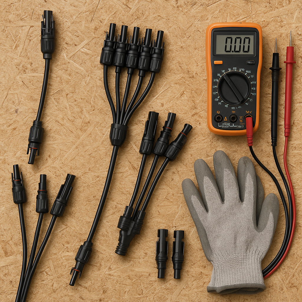 Solar Panel 4-Way Y-Splitter MC4 Cable Connector