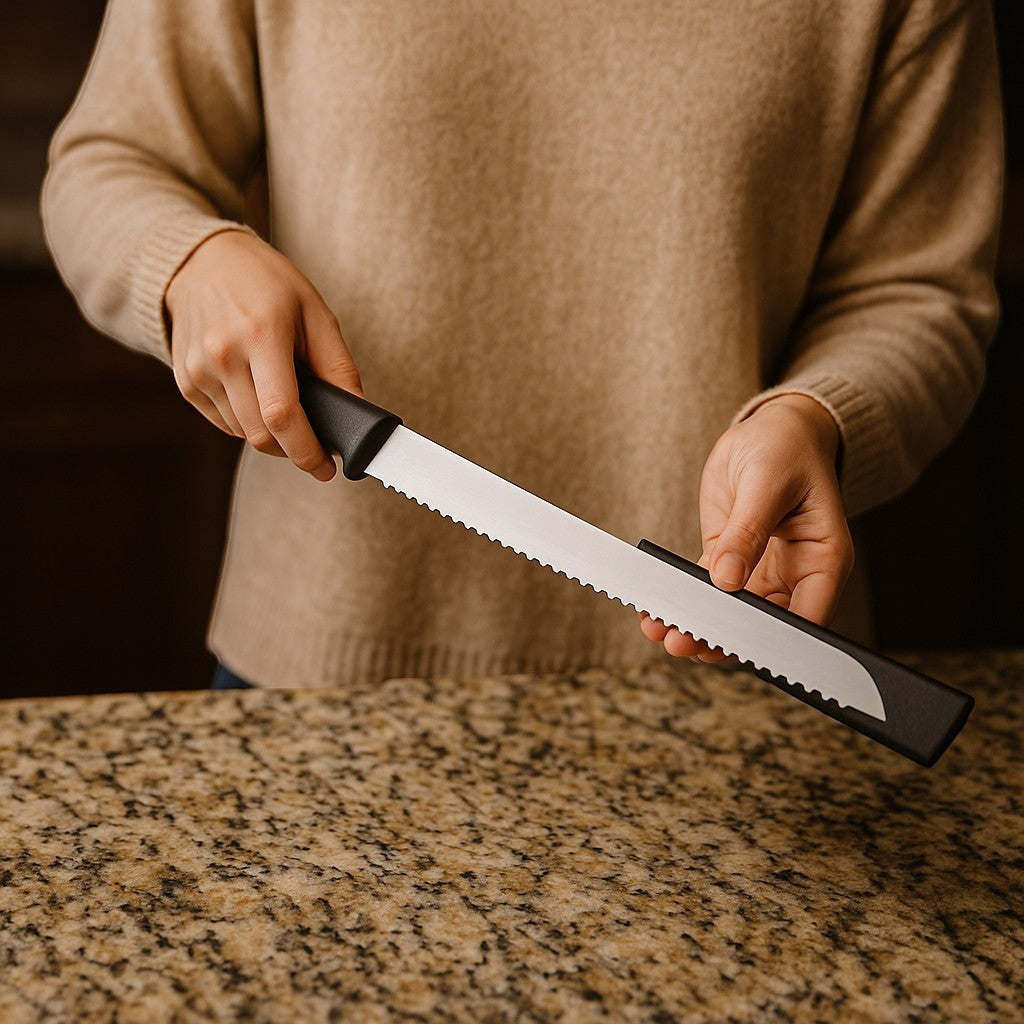 Hunter Dual Serrated Bread Knife with Sheath