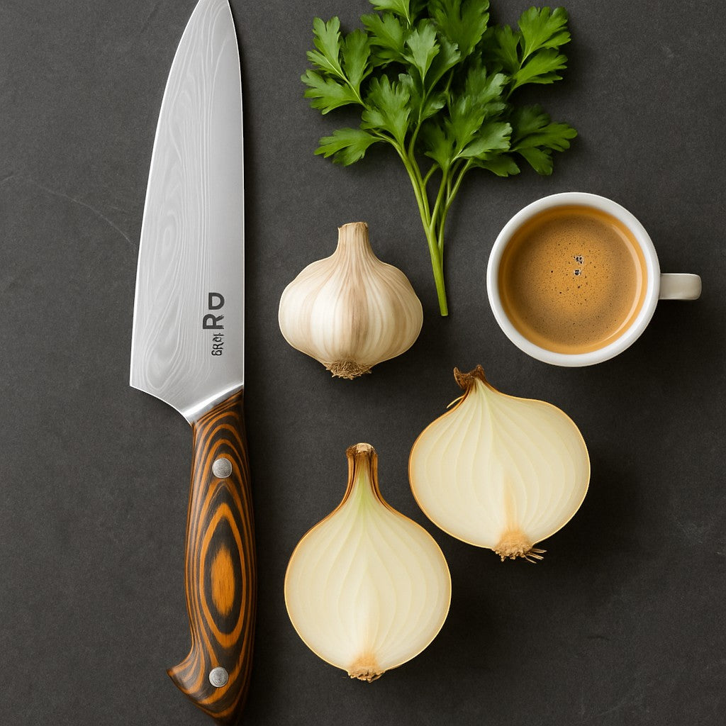 8-Inch Chef Knife Pakkawood Handle Stainless Boxed