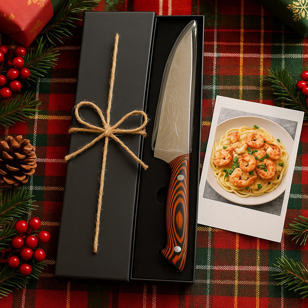 8-Inch Chef Knife Pakkawood Handle Stainless Boxed