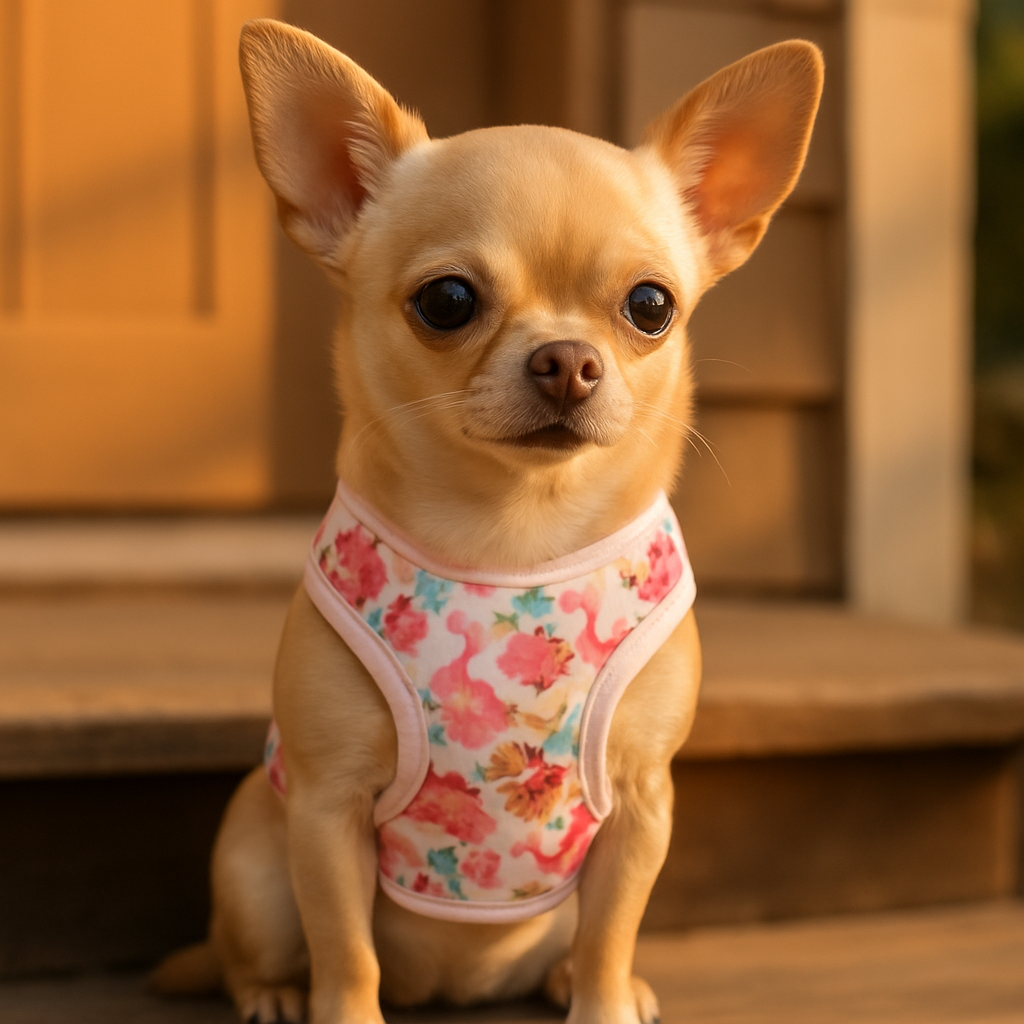 BobsnTails Pink Floral Harness - lifestyle 5