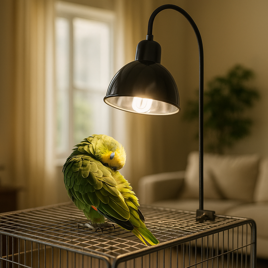 GlowUp Bird Cage Light Fixture + 2.4% UVB 20W Bulb Kit lifestyle 1