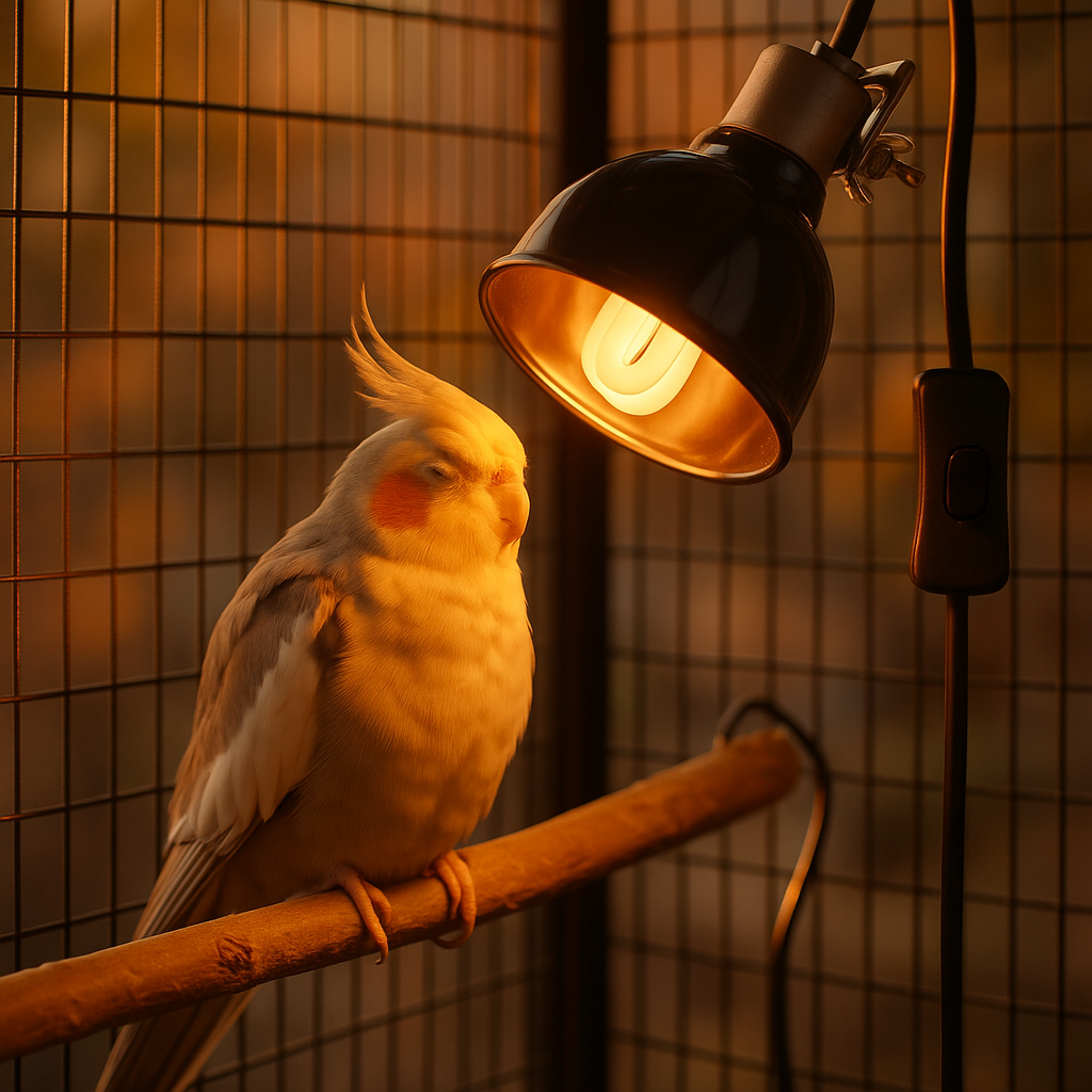 GlowUp Bird Cage Light Fixture + 2.4% UVB 20W Bulb Kit lifestyle 5