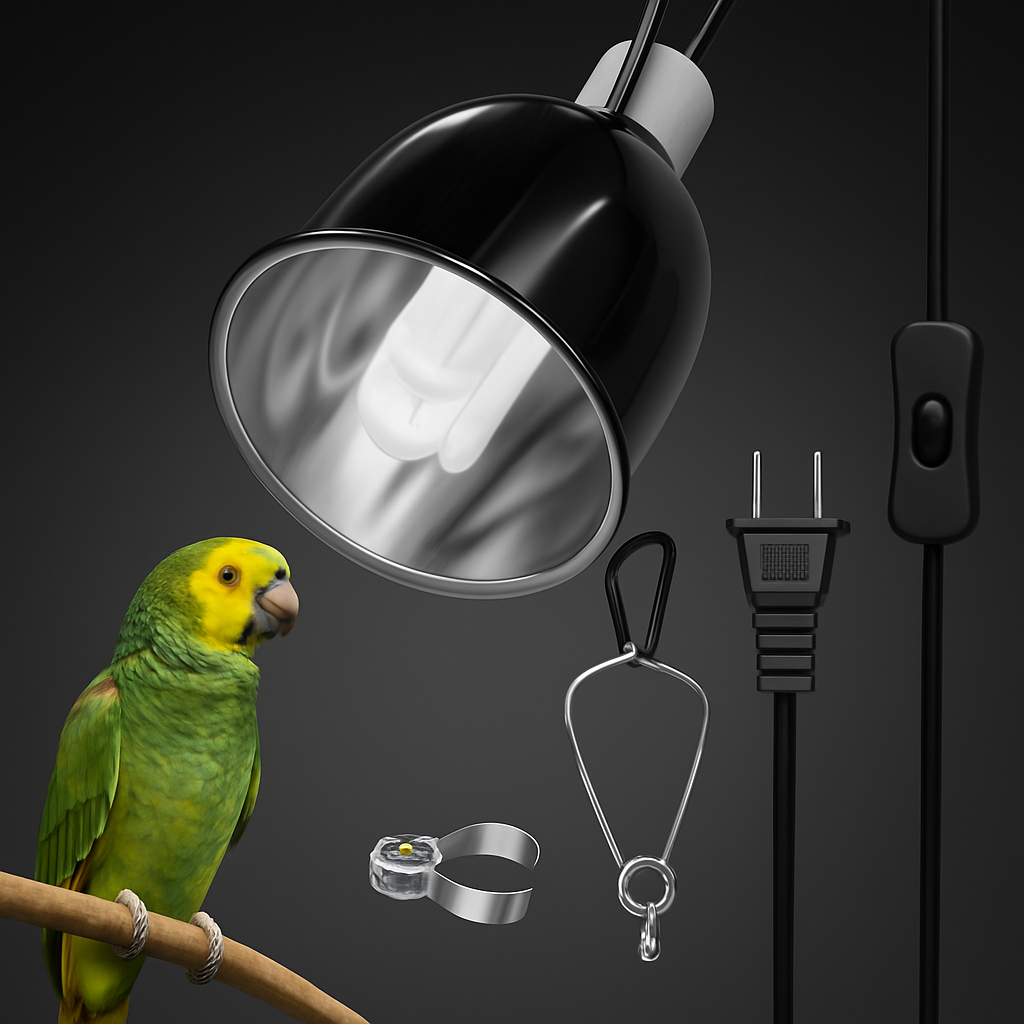 GlowUp Bird Cage Light Fixture + 2.4% UVB 20W Bulb Kit lifestyle 6