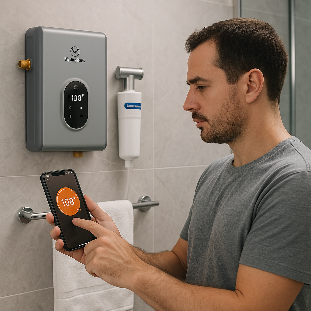 Westinghouse Tankless Water Heater 11kW 240V WiFi ETL lifestyle 3