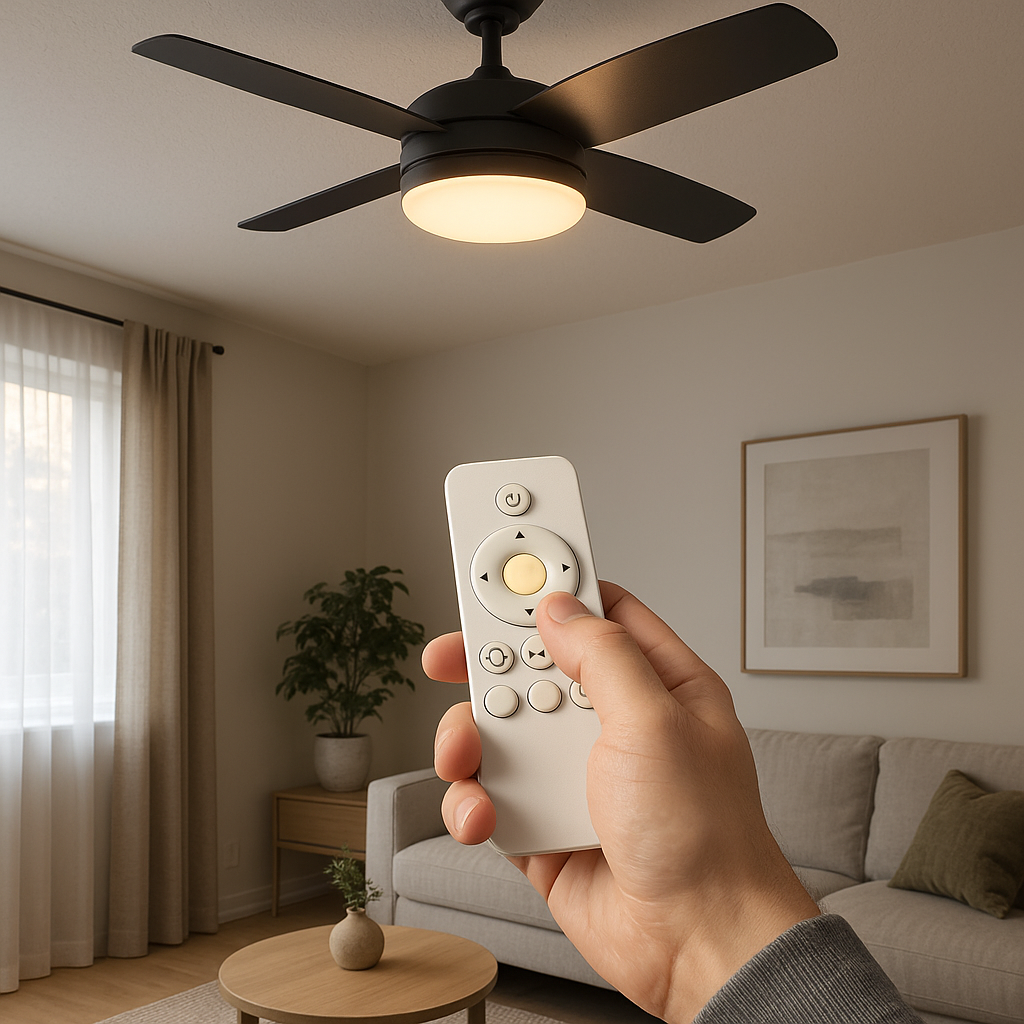 MOTCTQVD Ceiling Fan Light 3000K-6000K Dimmable 3-Color lifestyle 3