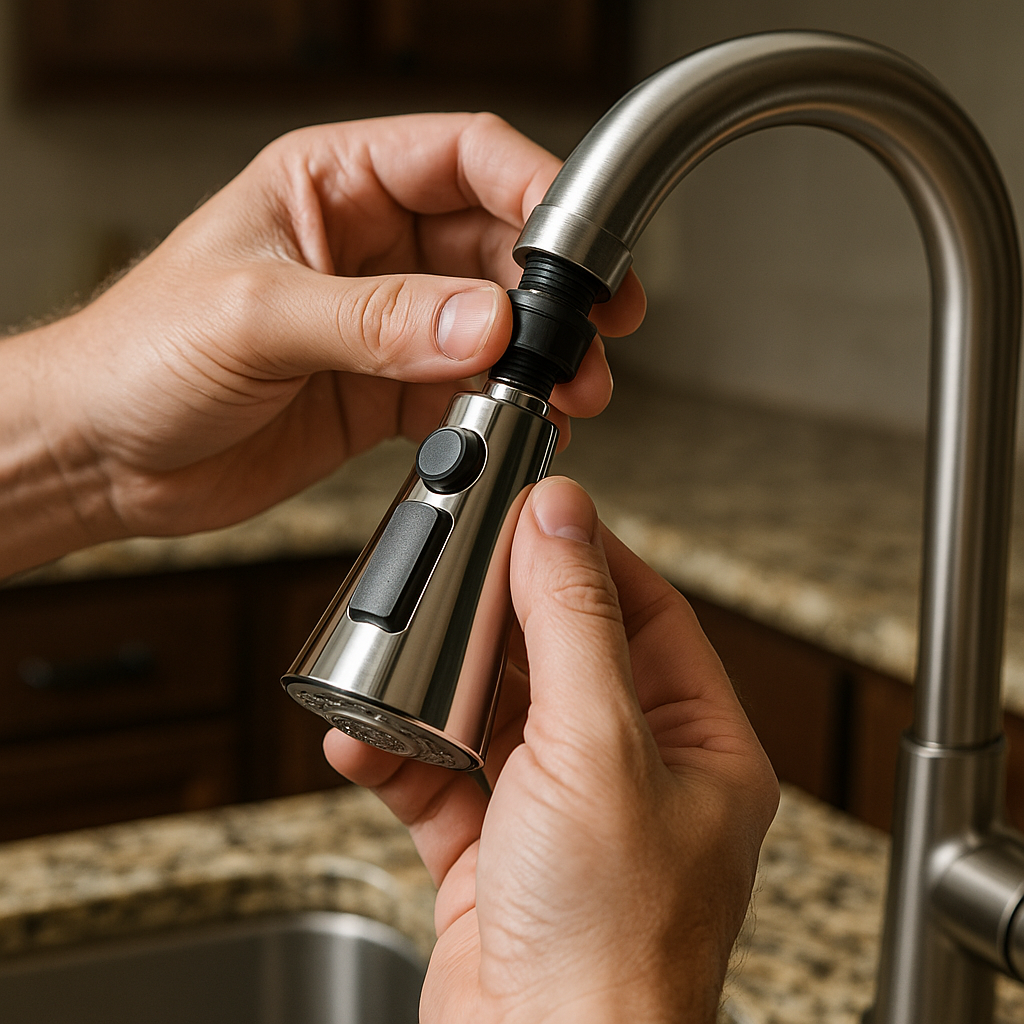 3-Function Kitchen Faucet Sprayer Swivel Attachment