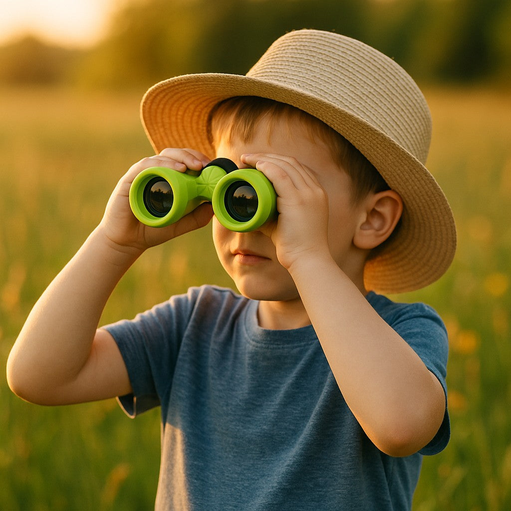 ZZSTAR Kids Binoculars 8x21 Compact 122m/1000m Green