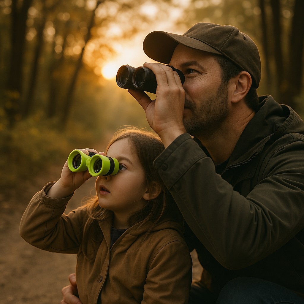 ZZSTAR Kids Binoculars 8x21 Compact 122m/1000m Green