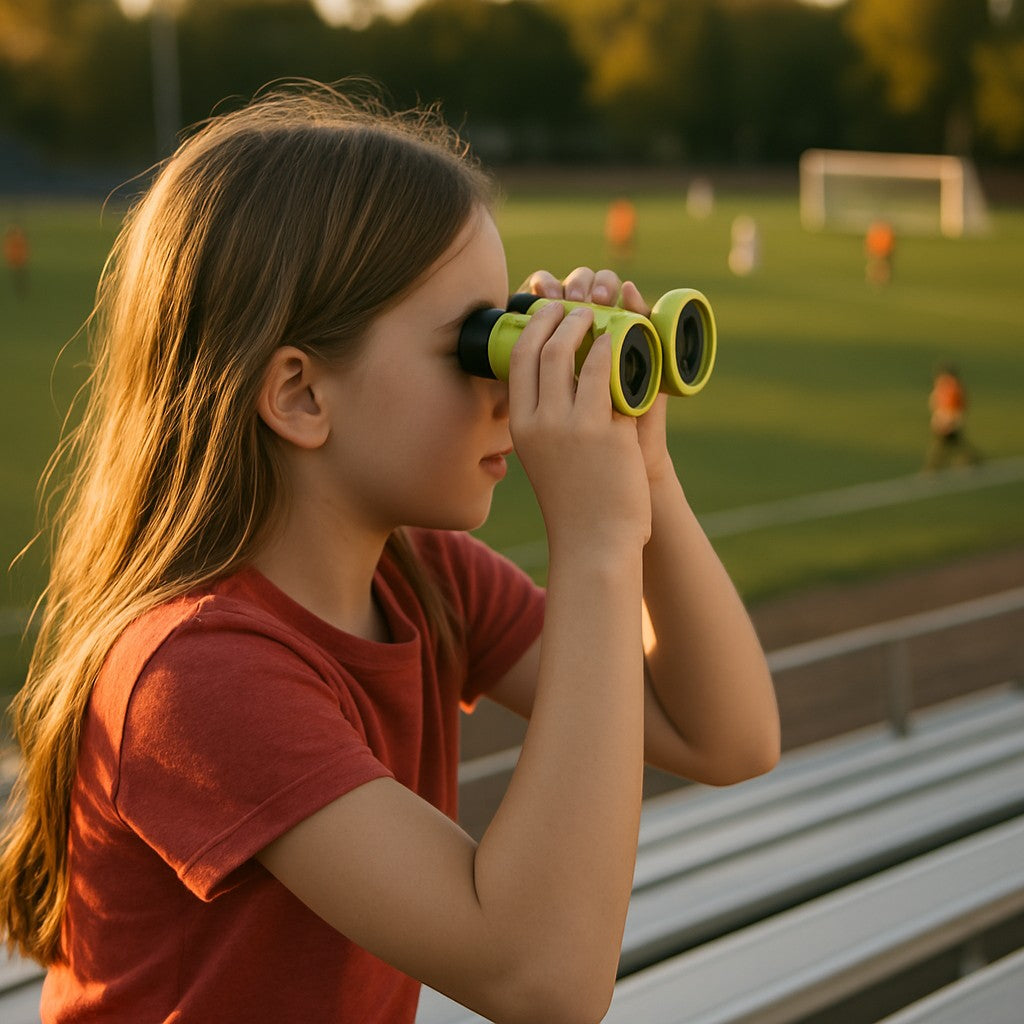 ZZSTAR Kids Binoculars 8x21 Compact 122m/1000m Green