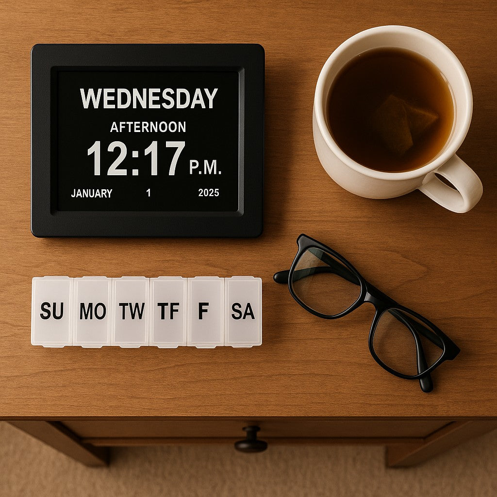 Digital Calendar Day Clock 20 Alarms 18 Languages