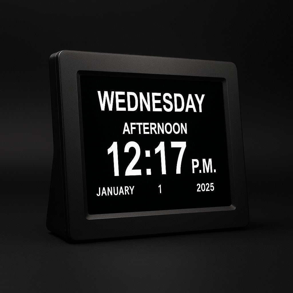 Digital Calendar Day Clock 20 Alarms 18 Languages