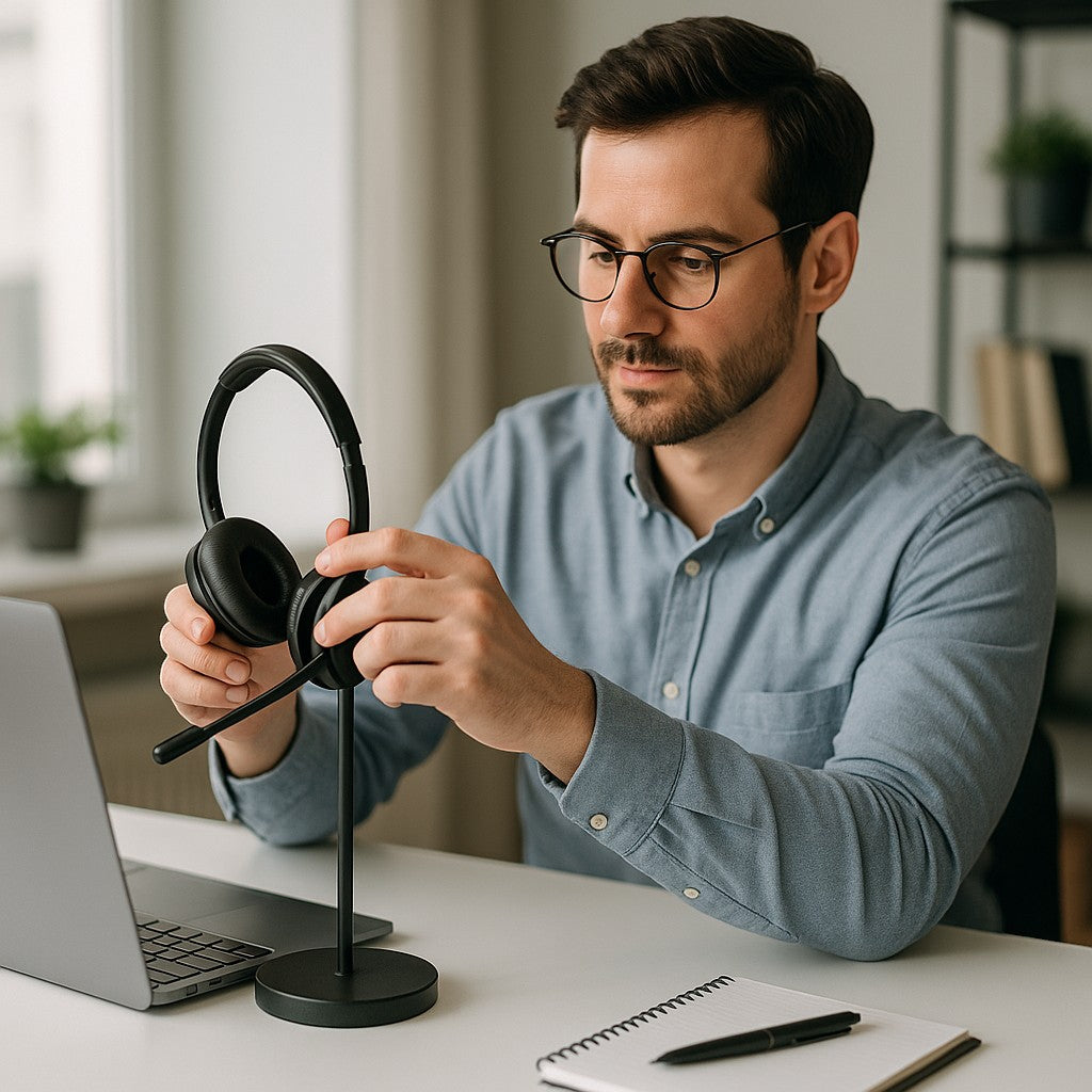 AxiomEar BT-88 Bluetooth Headset Charge Dock USB