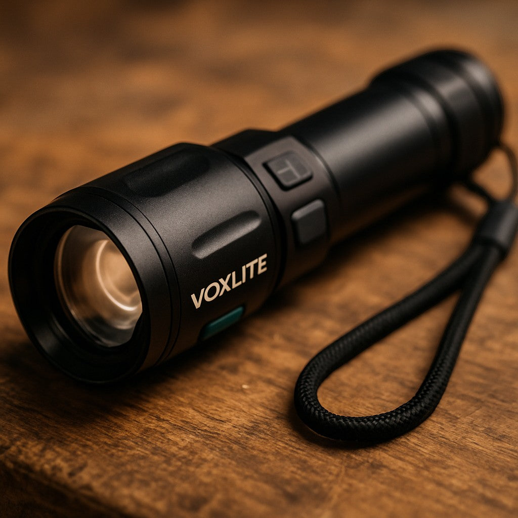 VOYLITE High Lumens Flashlight Rechargeable LED Zoom