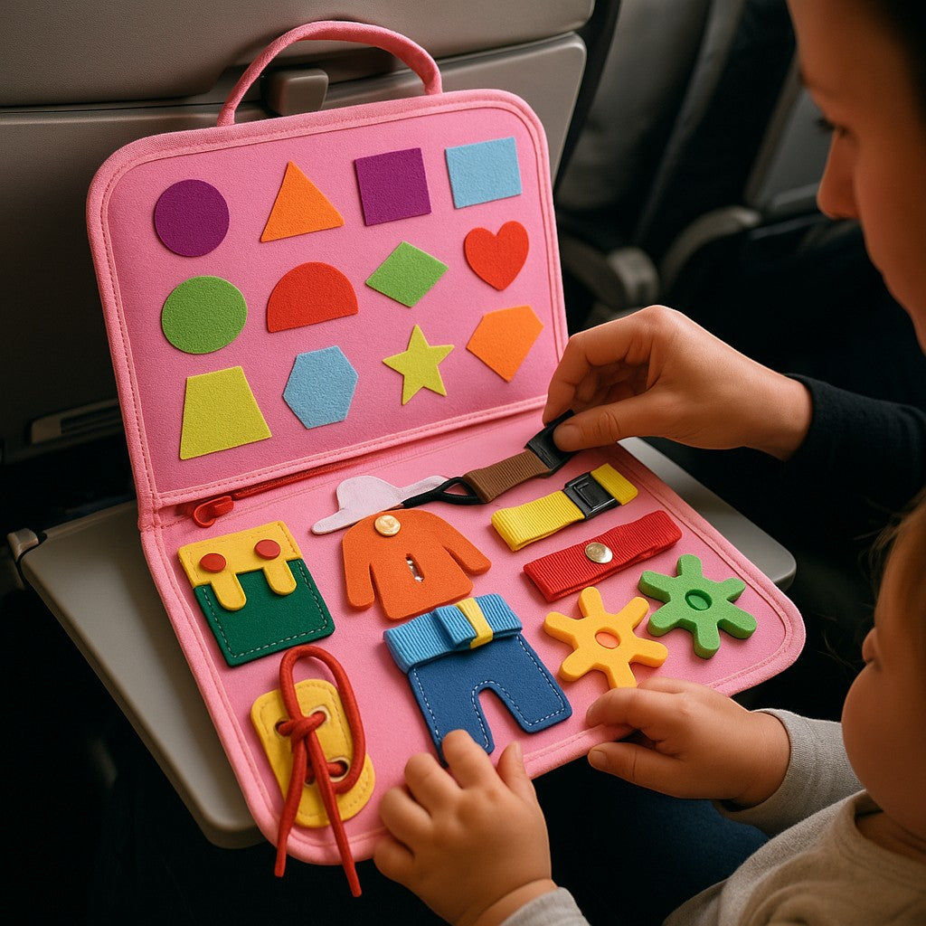 Toddler Busy Board Sensory Montessori Felt Farm Set