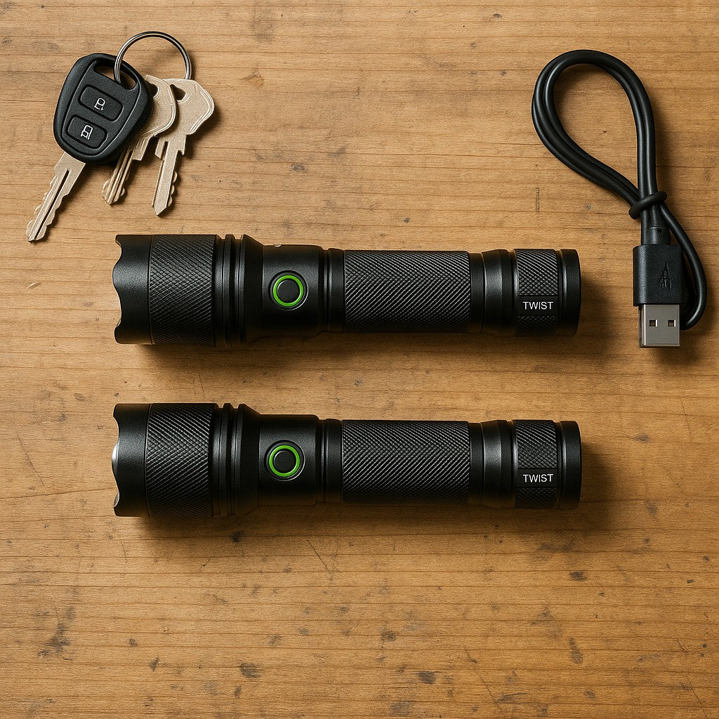 WINDELE Rechargeable Flashlights 2 Pack High Lumens