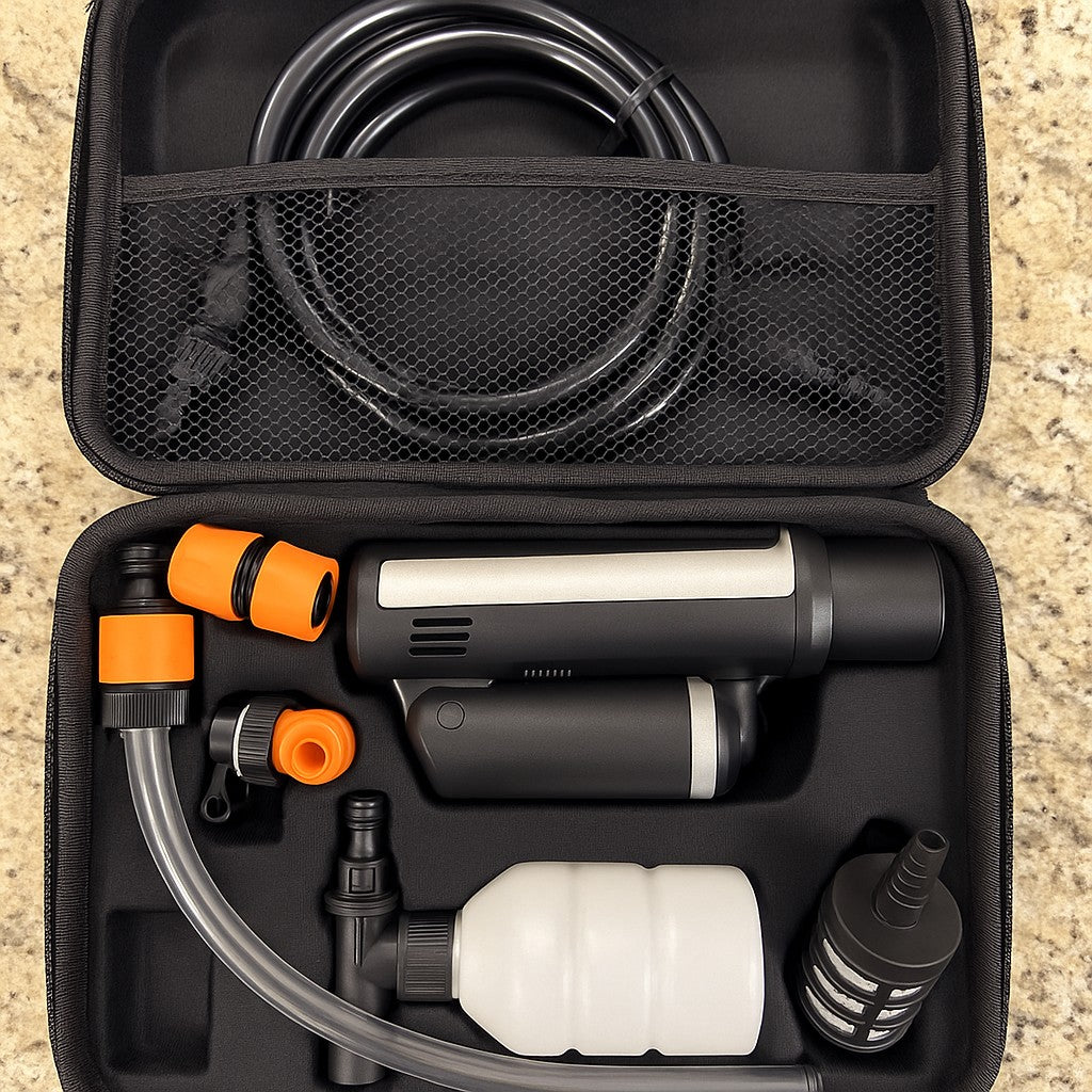 Portable Cordless Pressure Washer Kit Orange Trigger