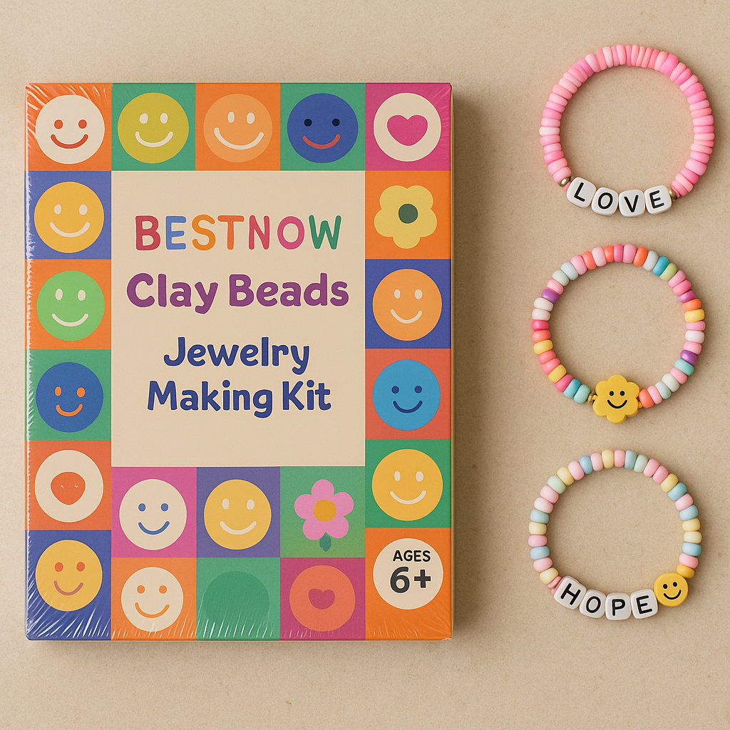 BESTNOW Clay Beads Jewelry Making Kit Ages 6 Plus