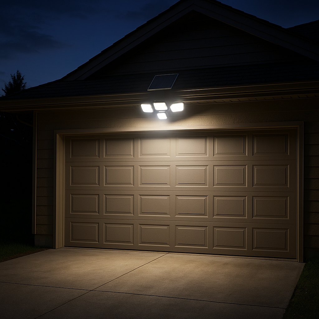 ONBOO LED Solar Flood Lights 2 Pack Outdoor Security