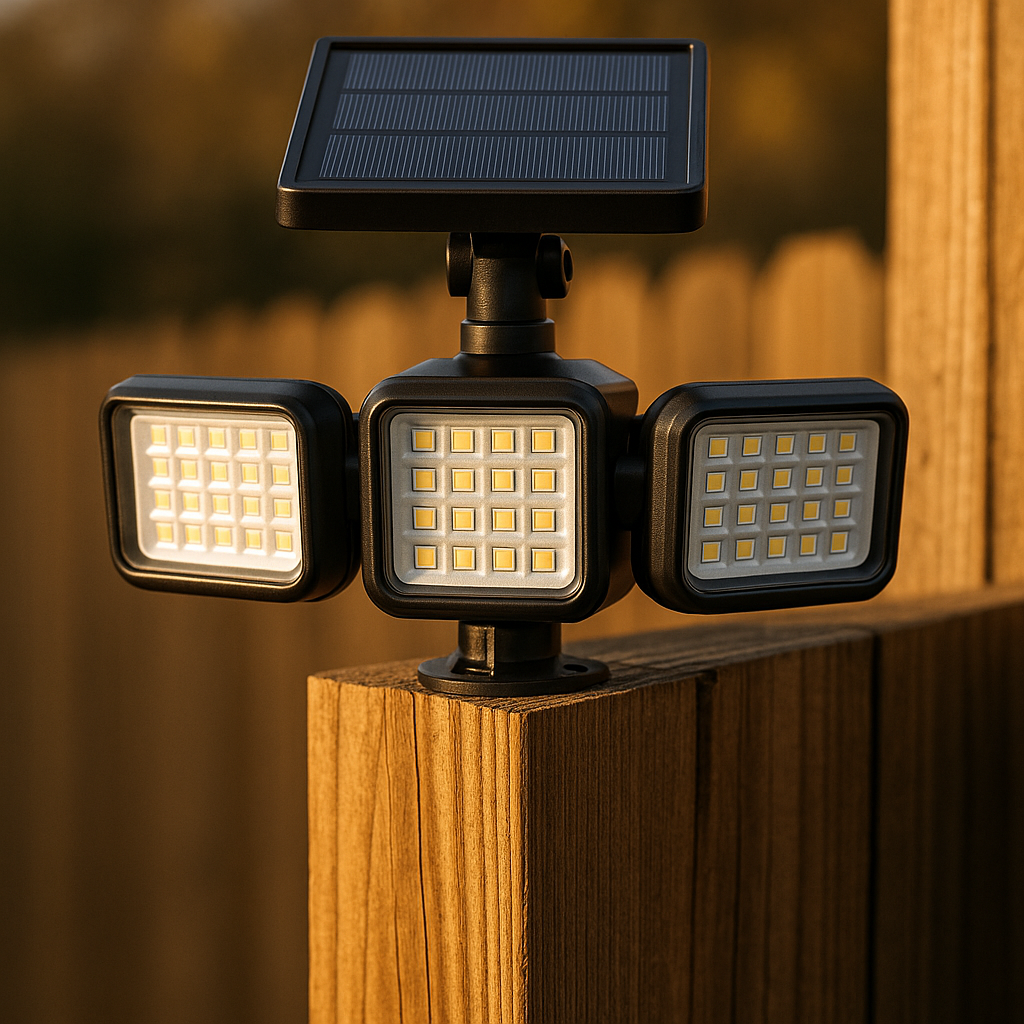 ONBOO LED Solar Flood Lights 2 Pack Outdoor Security