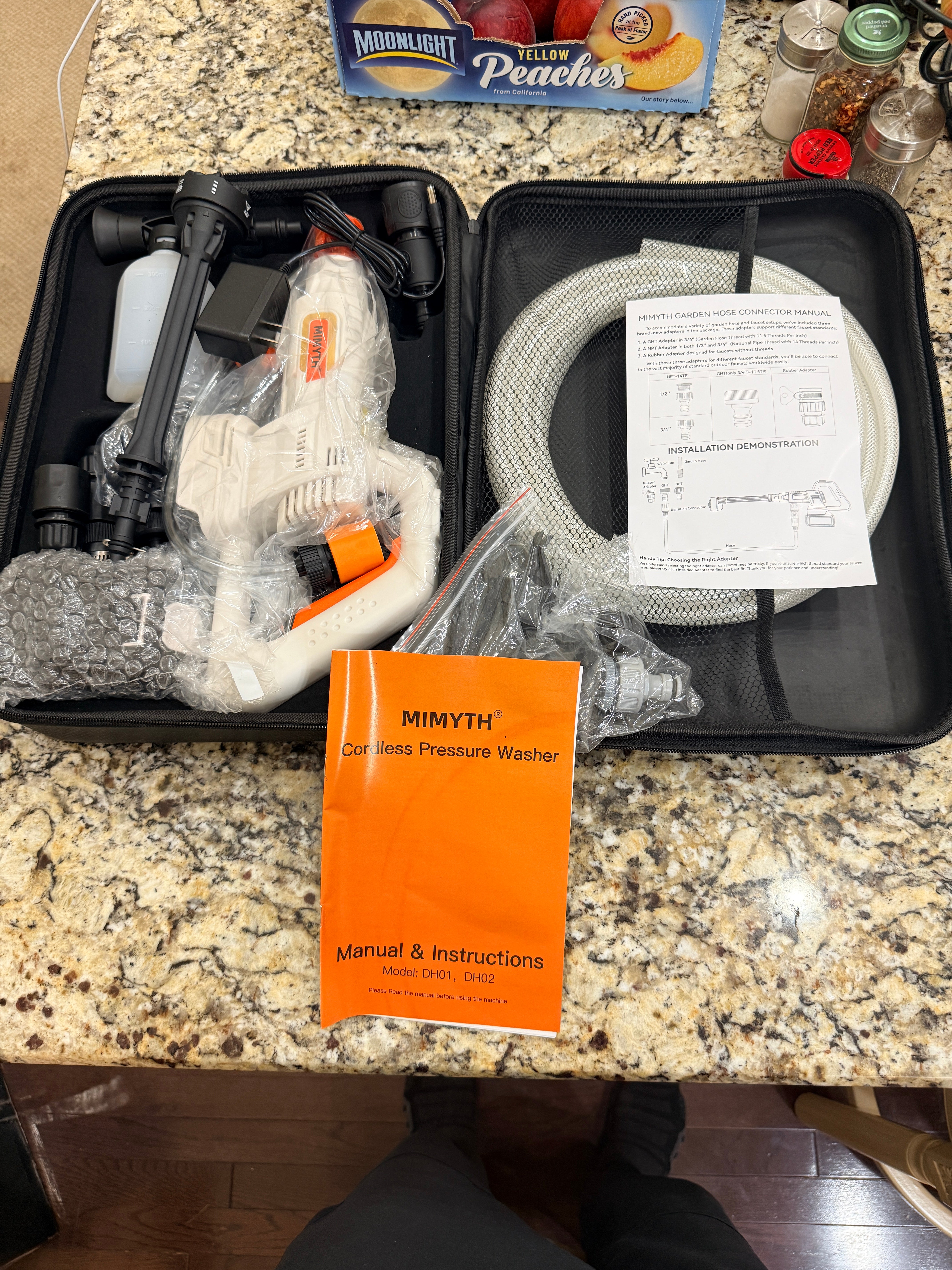 MIMYTH Cordless Pressure Washer Kit Orange Trigger