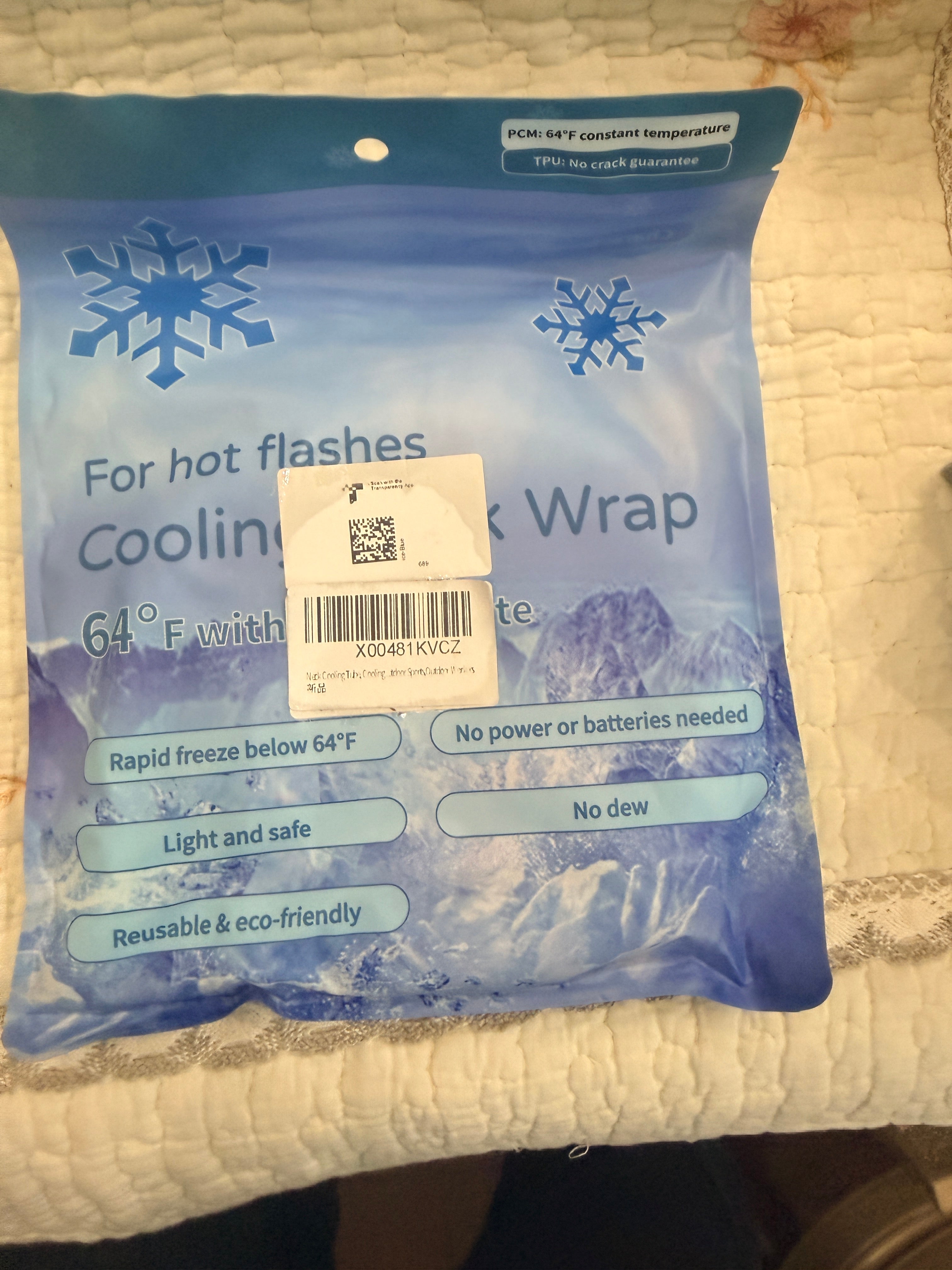 PCM cooling neck wrap package front