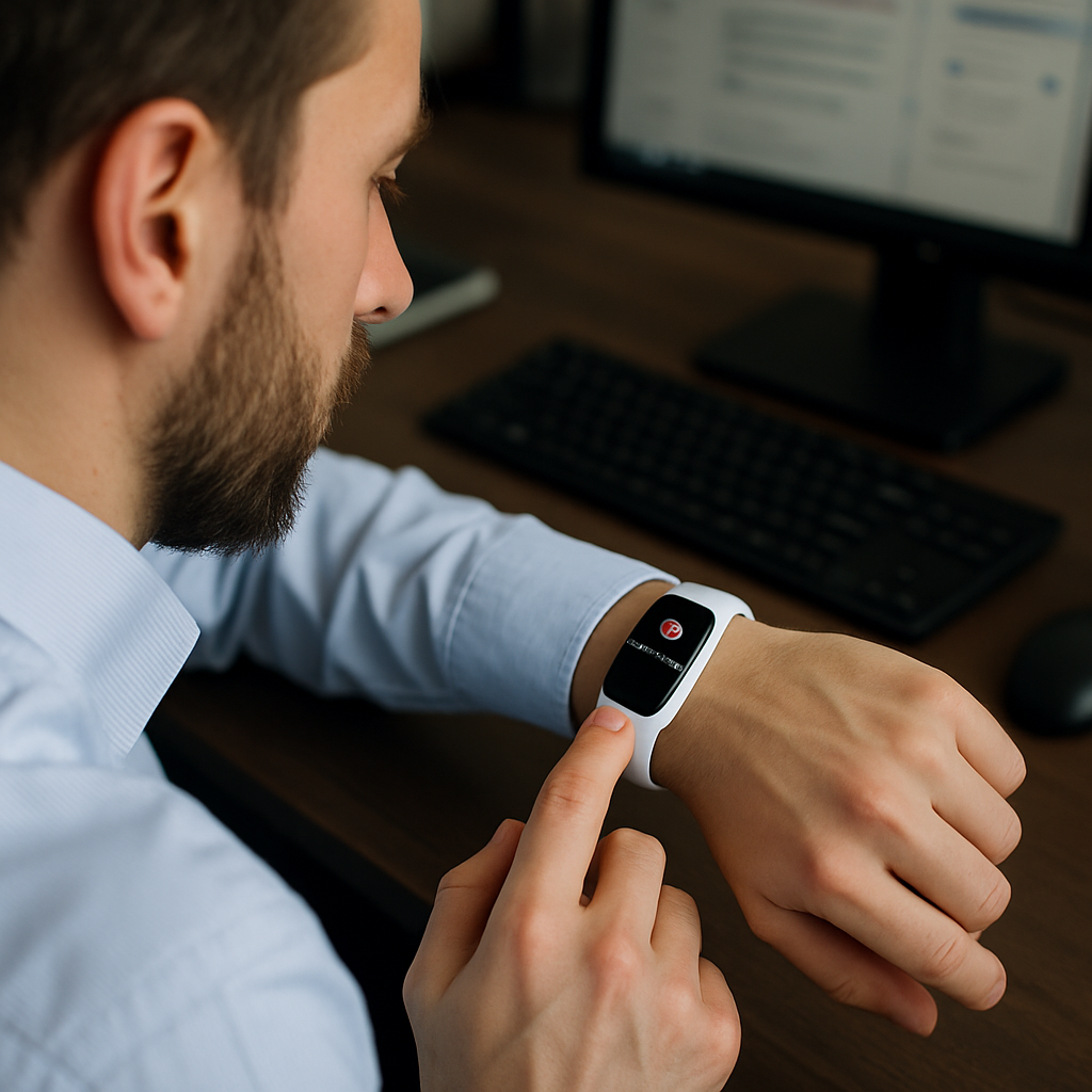 Slim white fitness tracker lifestyle 3