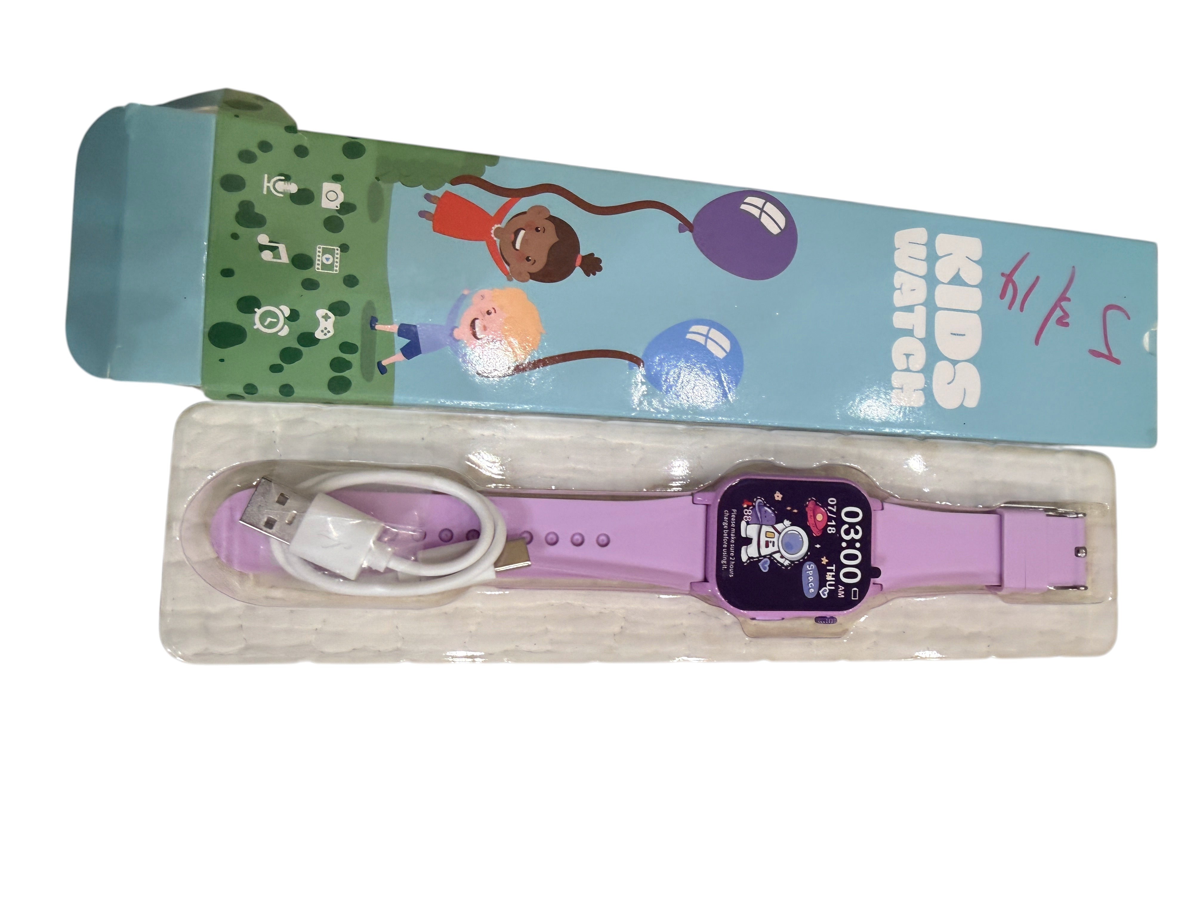 Kids purple smartwatch package front