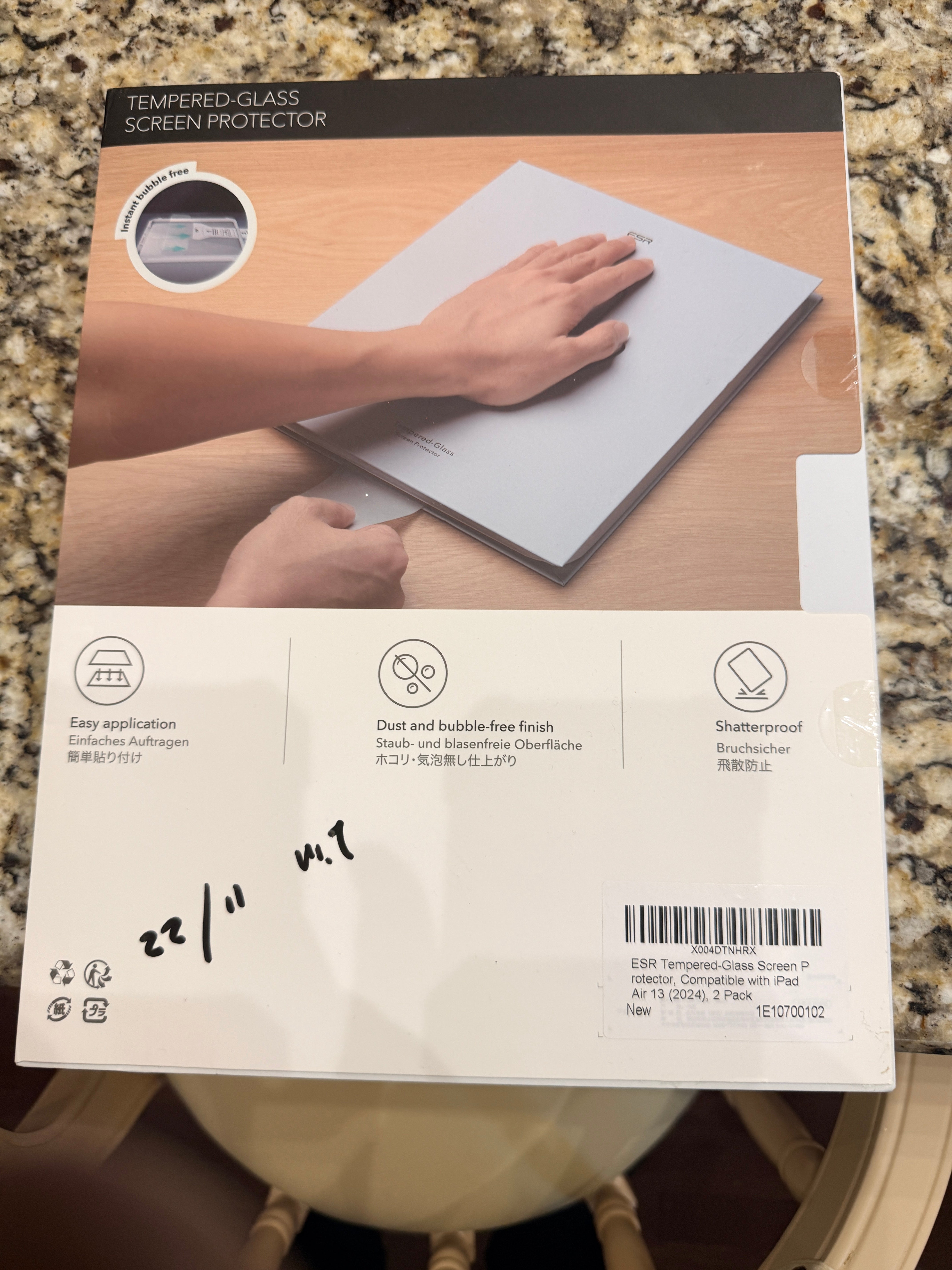 iPad Air 11 (2024) Tempered Glass Screen Protector 2-Pack product photo