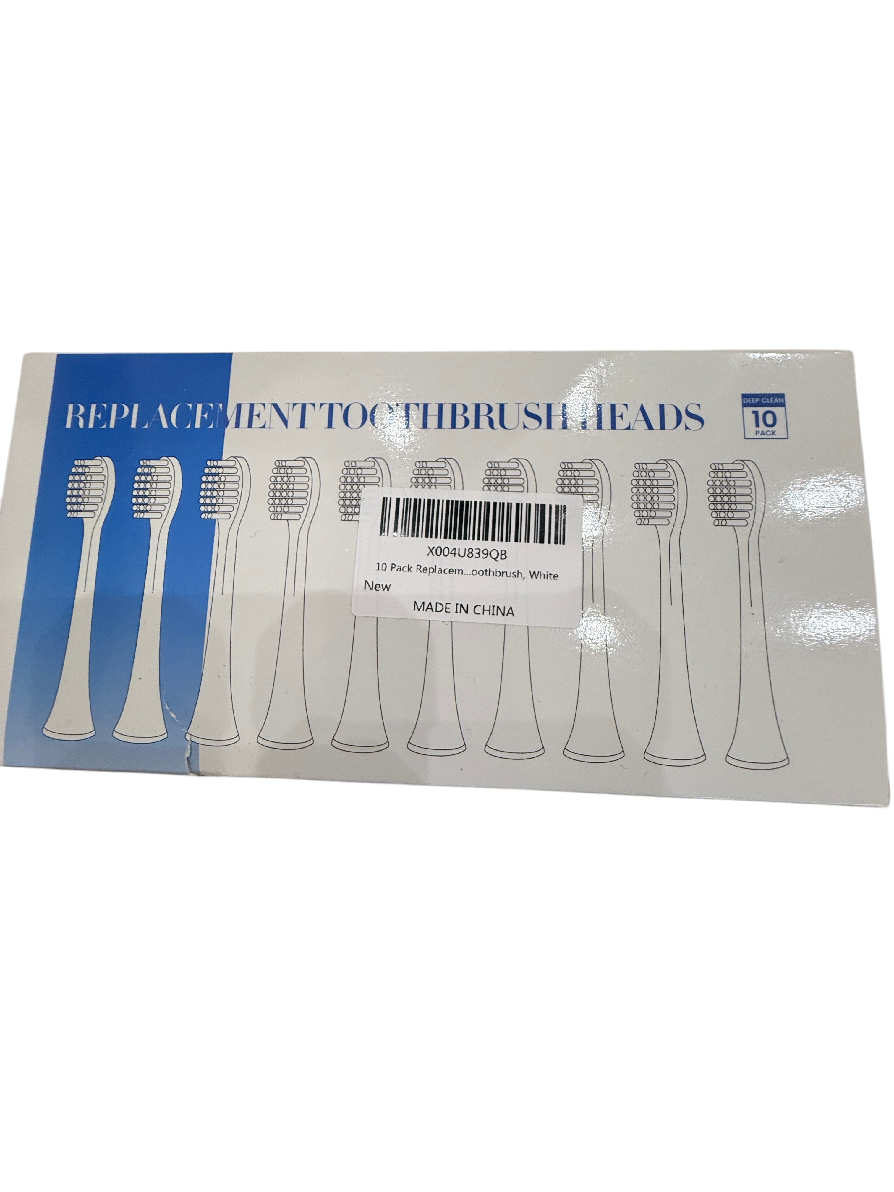 Replacement Toothbrush Heads 10-Pack White Electric