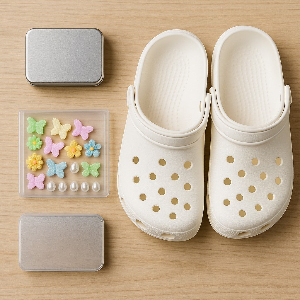 JYMSTORE Flower Butterfly Shoe Charms for Crocs Set