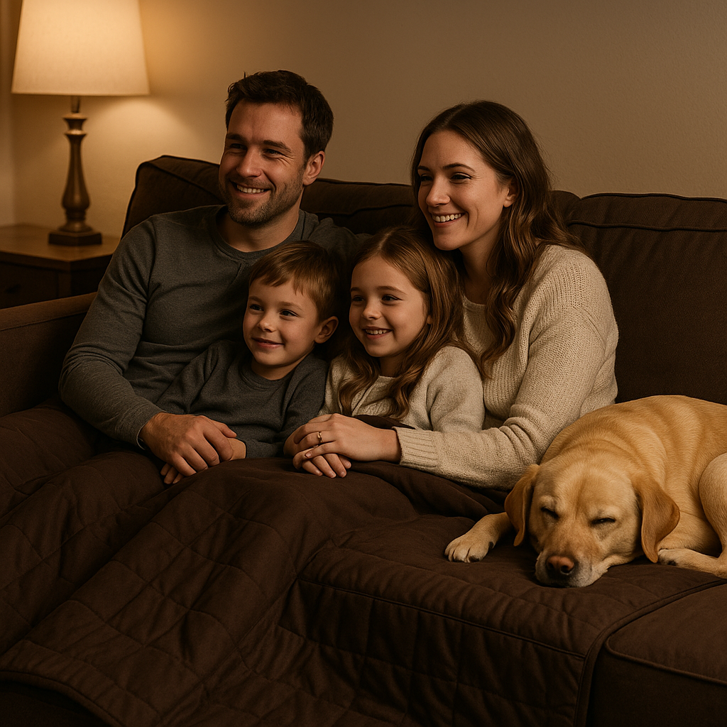 KINCAM Waterproof Sectional Couch Cover Chocolate