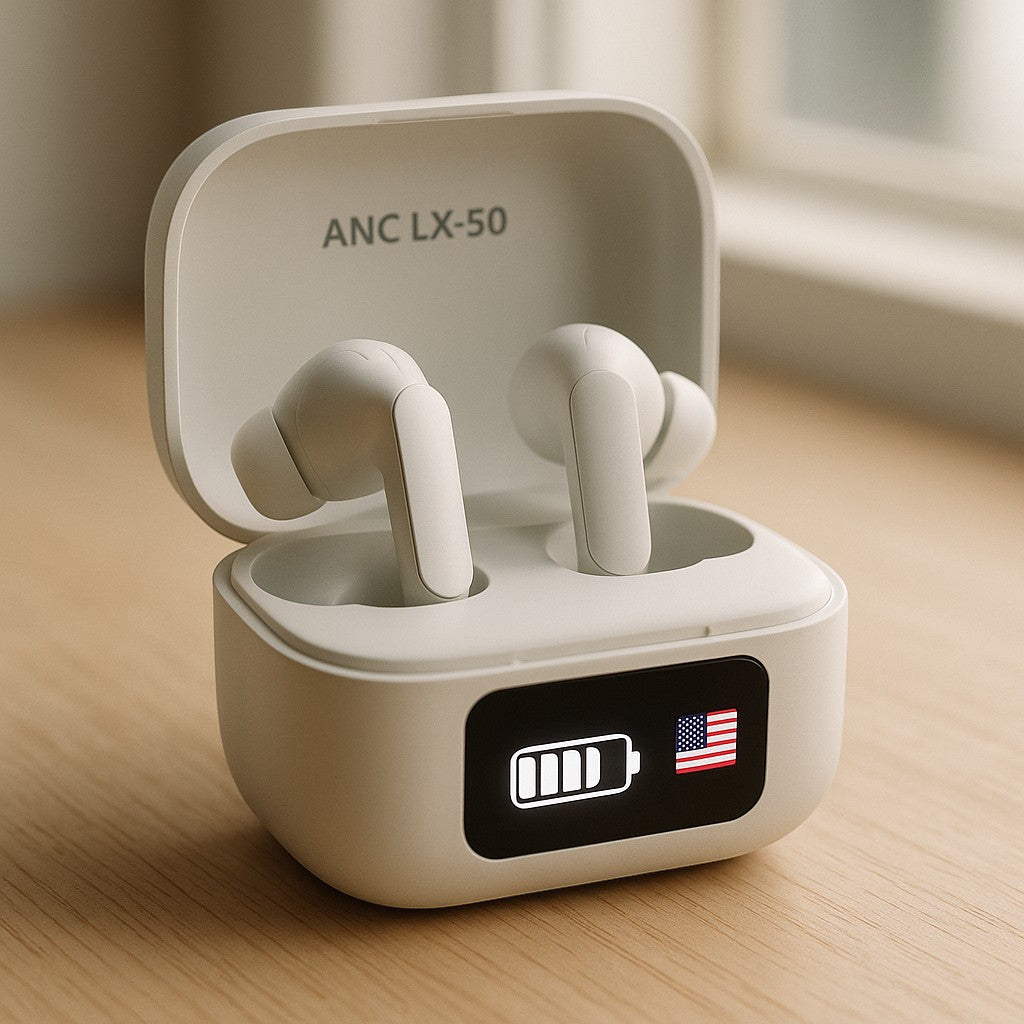 ANC LX-50 AI Translator Earbuds with Display Case