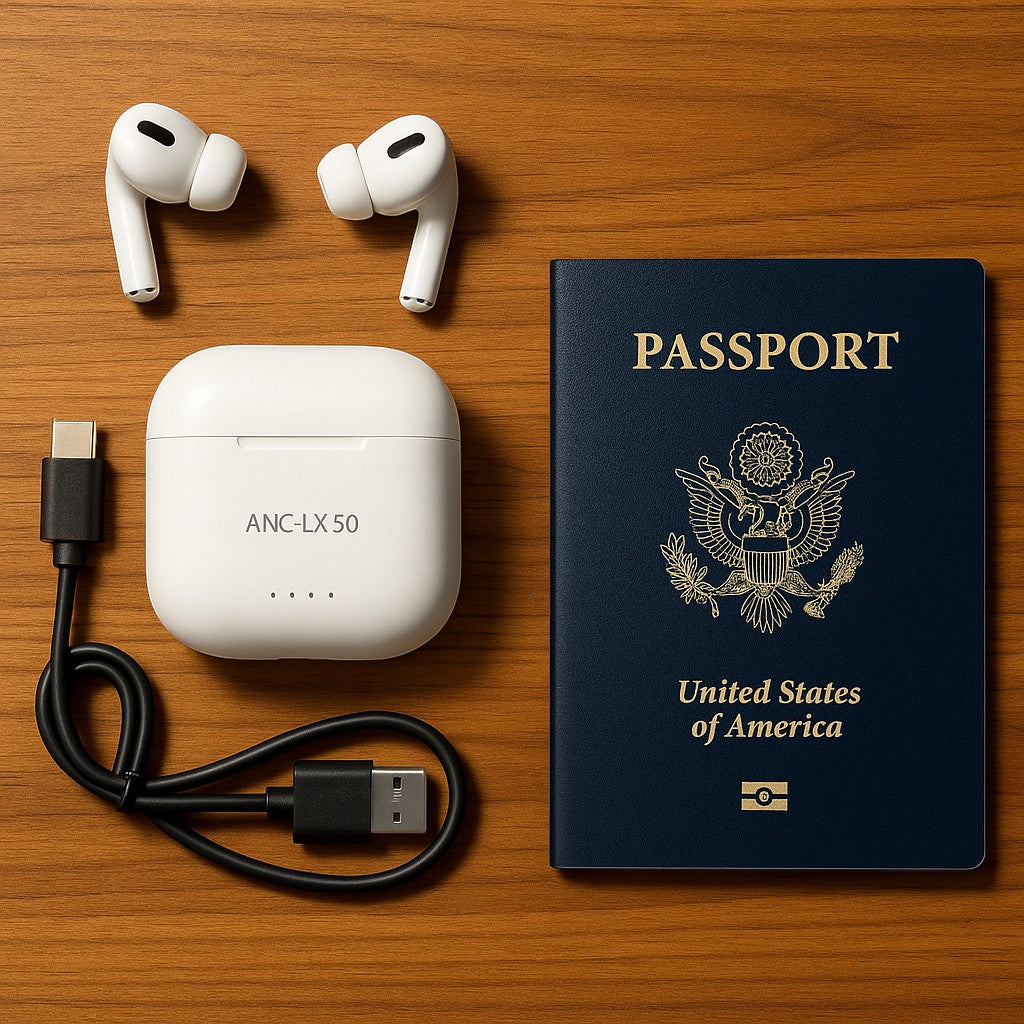 ANC LX-50 AI Translator Earbuds with Display Case