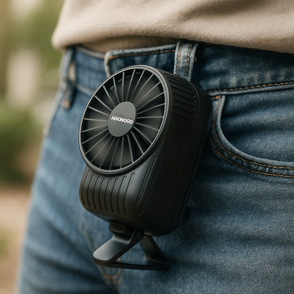 AWONOSO WF025 Waist Belt-Clip Rechargeable Fan