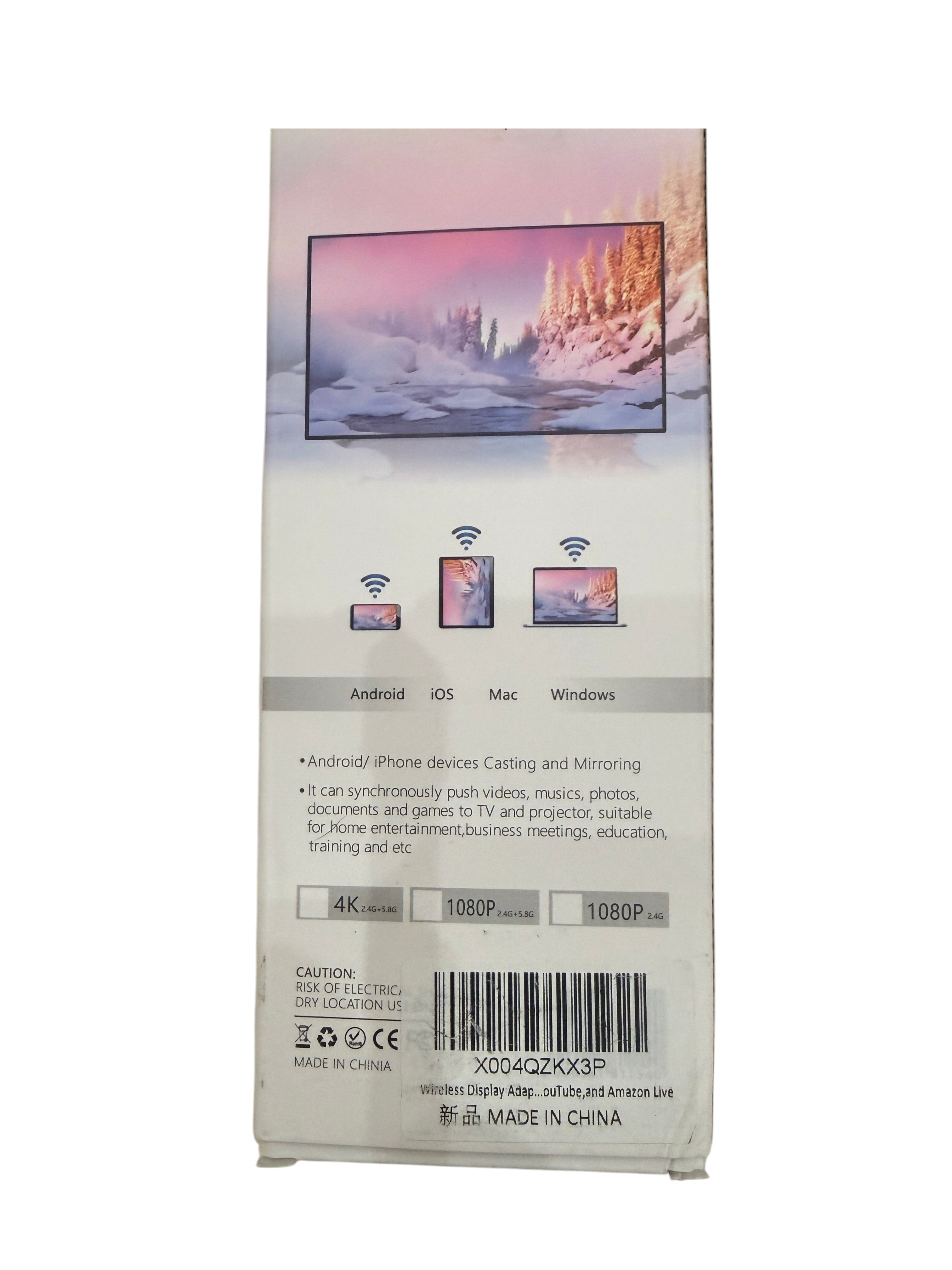 Wireless Display Adapter 4K 1080P Android iOS Mac Windows