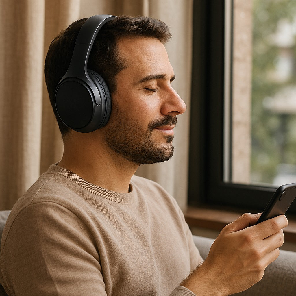 Noise Cancelling Over-Ear Wireless Bluetooth Headphones lifestyle 3