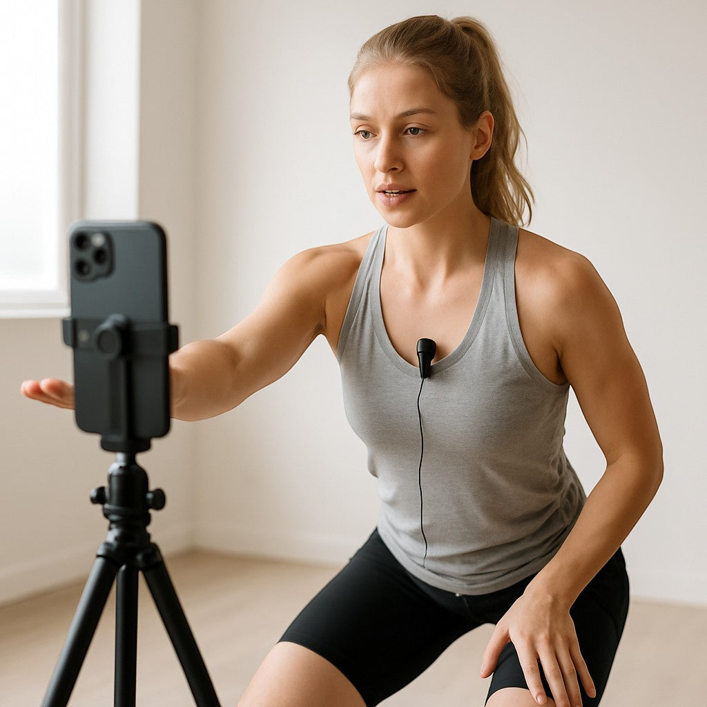 J6 Wireless Lavalier Microphone Dual Lav Mics Phone DSLR