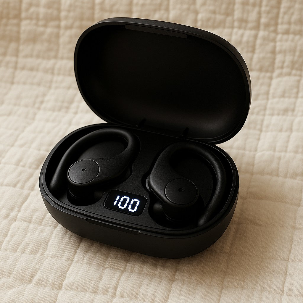 YYK-Q39 Ear-Hook True Wireless Bluetooth Earbuds LED Case