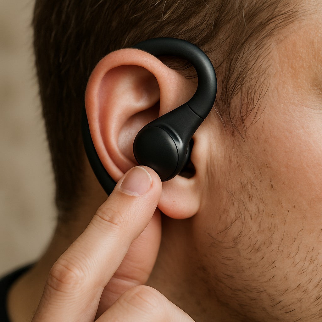YYK-Q39 Ear-Hook True Wireless Bluetooth Earbuds LED Case