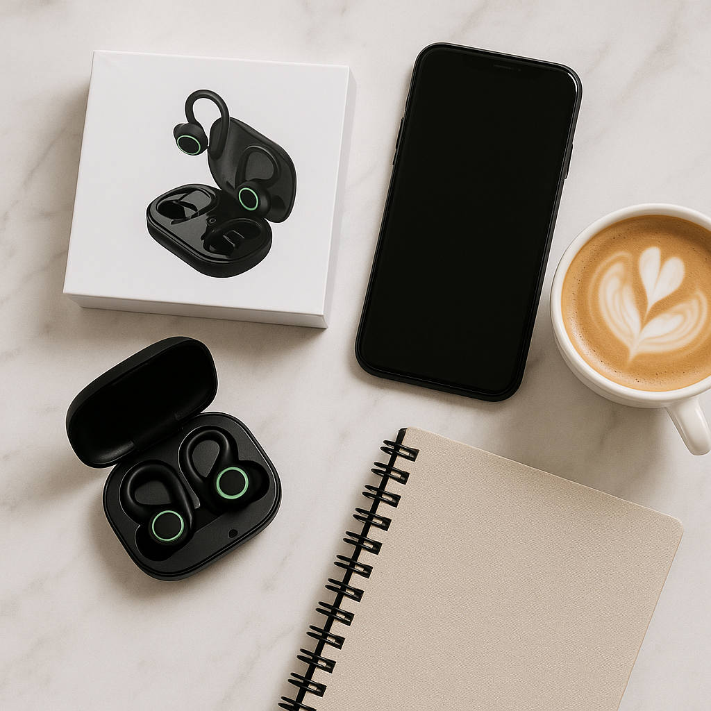 podbuds V30 Open-Ear Headphone True Wireless Ear Hook White