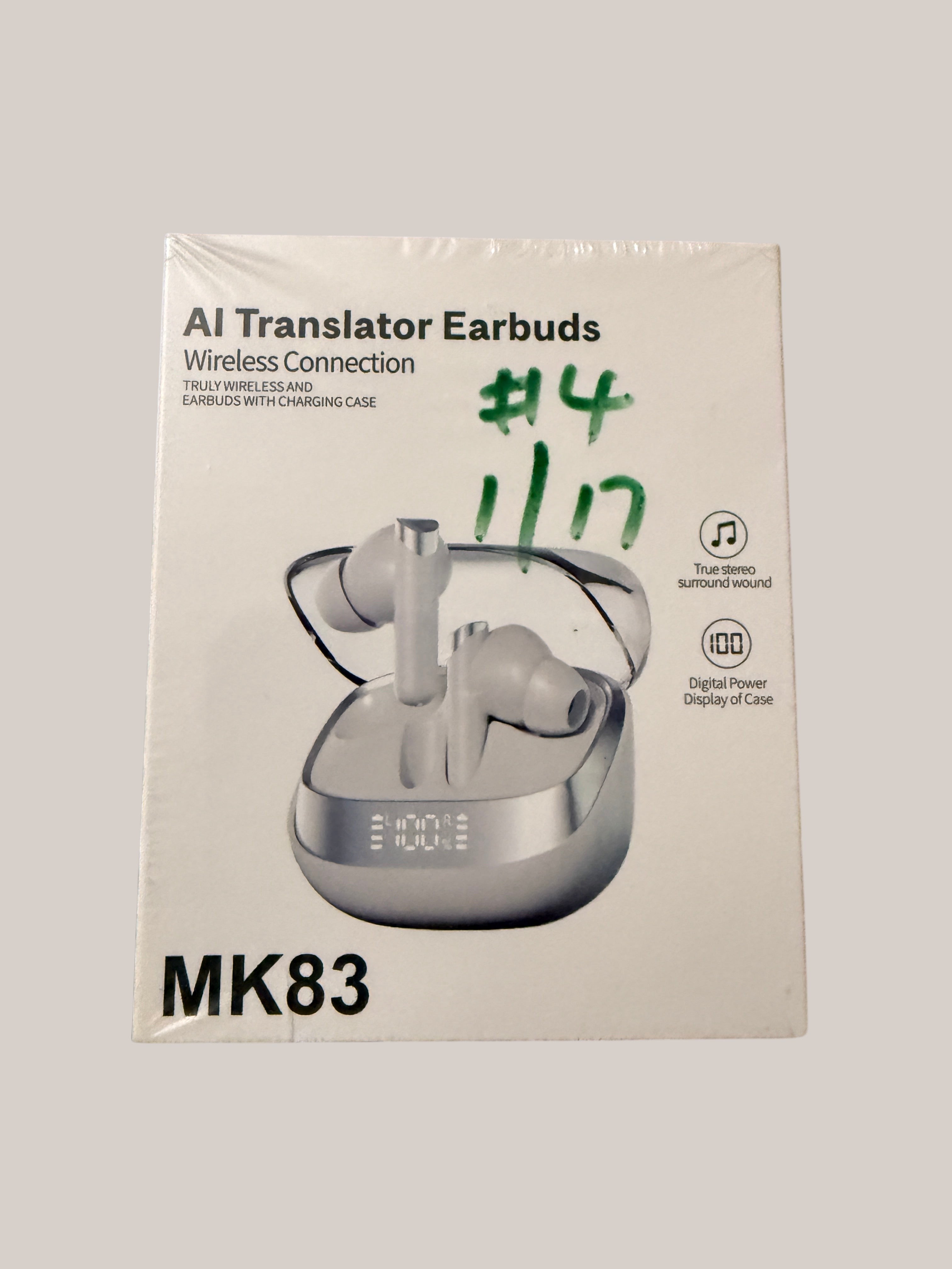 MK83 AI Translator Earbuds Real-Time Translation TWS Wireless