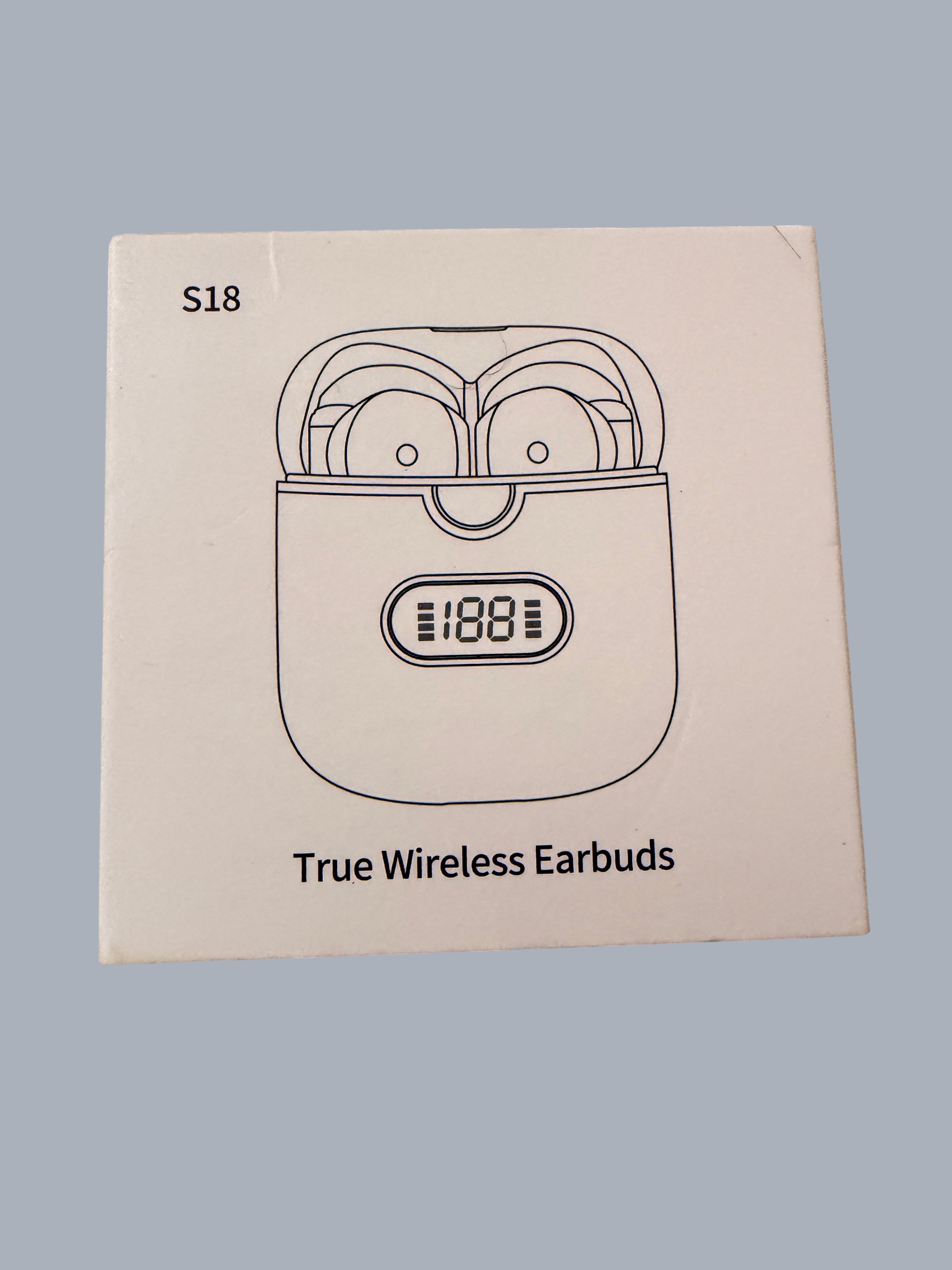 S18 True Wireless Earbuds AirPods-Style LED Digital Display Case